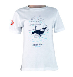 T-Shirt Manches Courtes Baleine Blanc